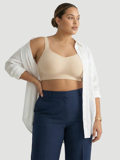 2-Pack Adjustable Wire Free Shaper Bra (Cups A-FF) + FREE Bra Extender