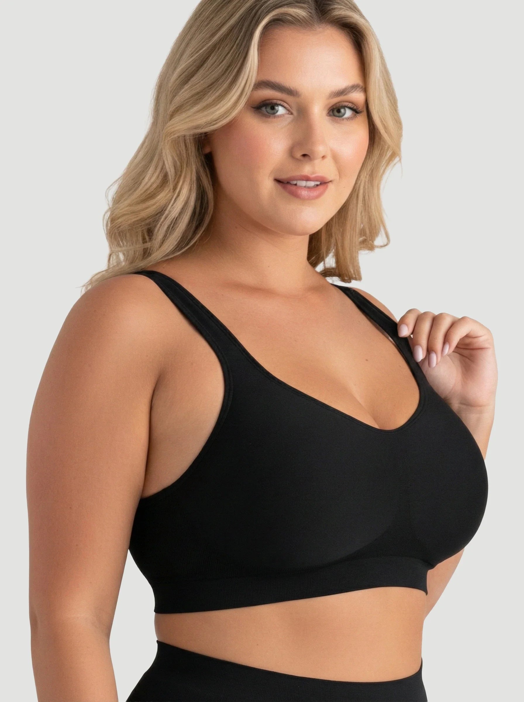 2-Pack Adjustable Wire Free Shaper Bra (Cups A-FF) + FREE Bra Extender