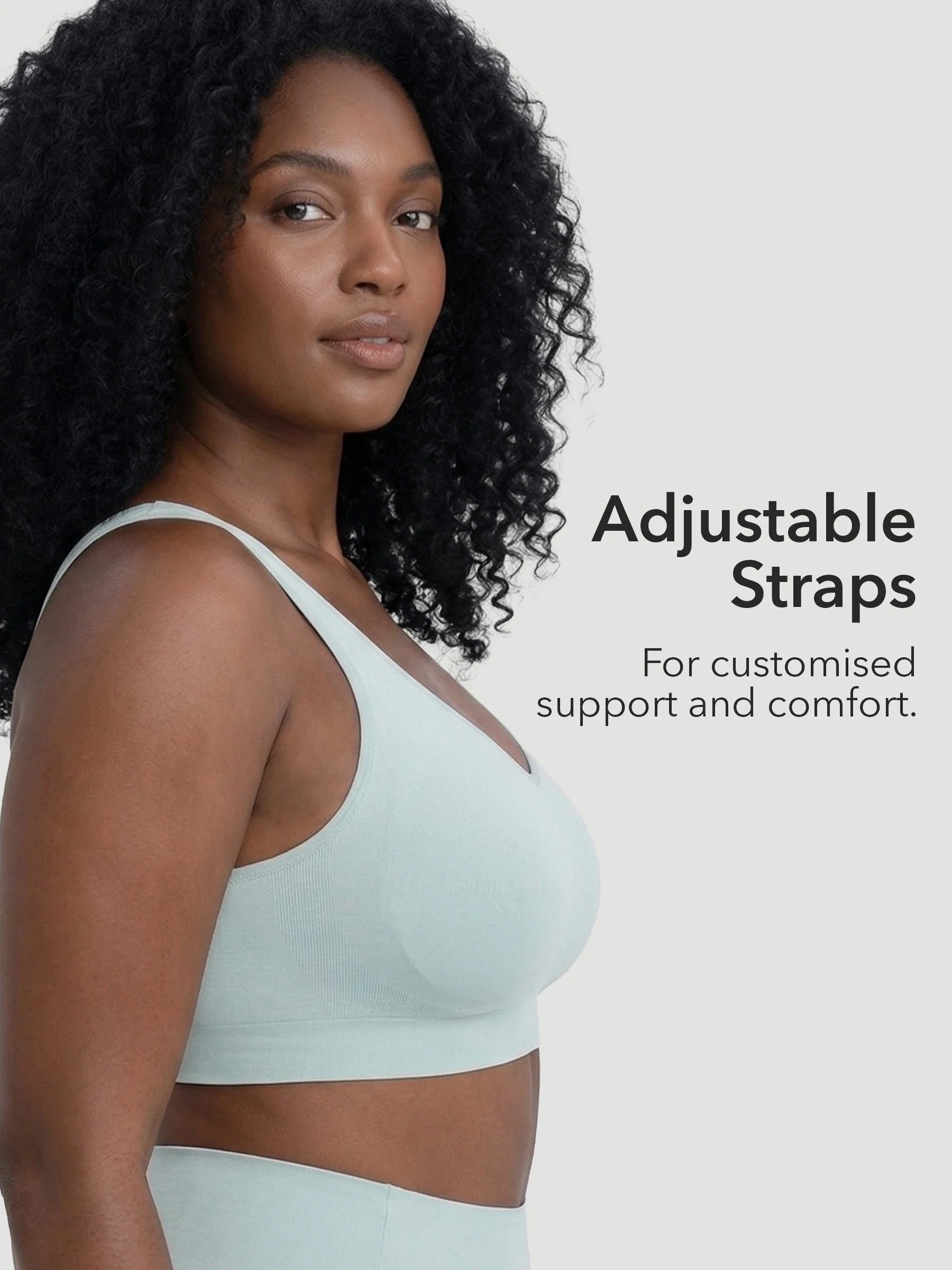 Adjustable Wire Free Shaper Bra (Cups A-FF) + FREE Bra Extender