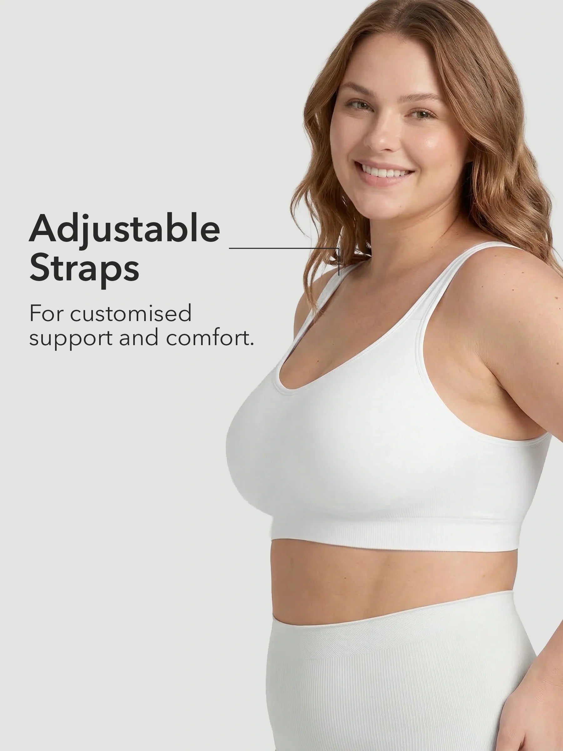 SPECIAL OFFER: Adjustable Wire Free Shaper Bra (Cups A-FF) + FREE Bra Extender 80% OFF
