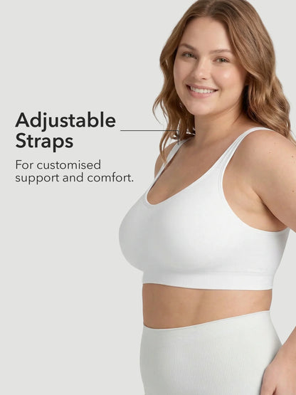 2-Pack Adjustable Wire Free Shaper Bra (Cups A-FF) + FREE Bra Extender
