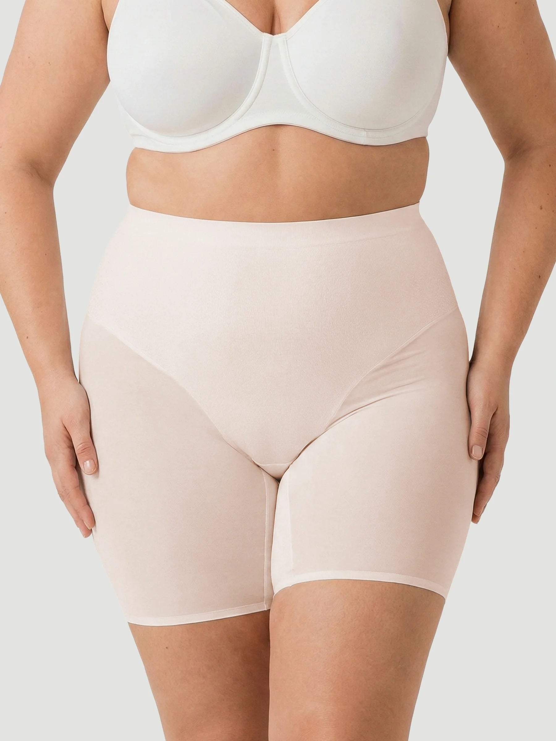 High-Waisted Mesh Shaping Shorts