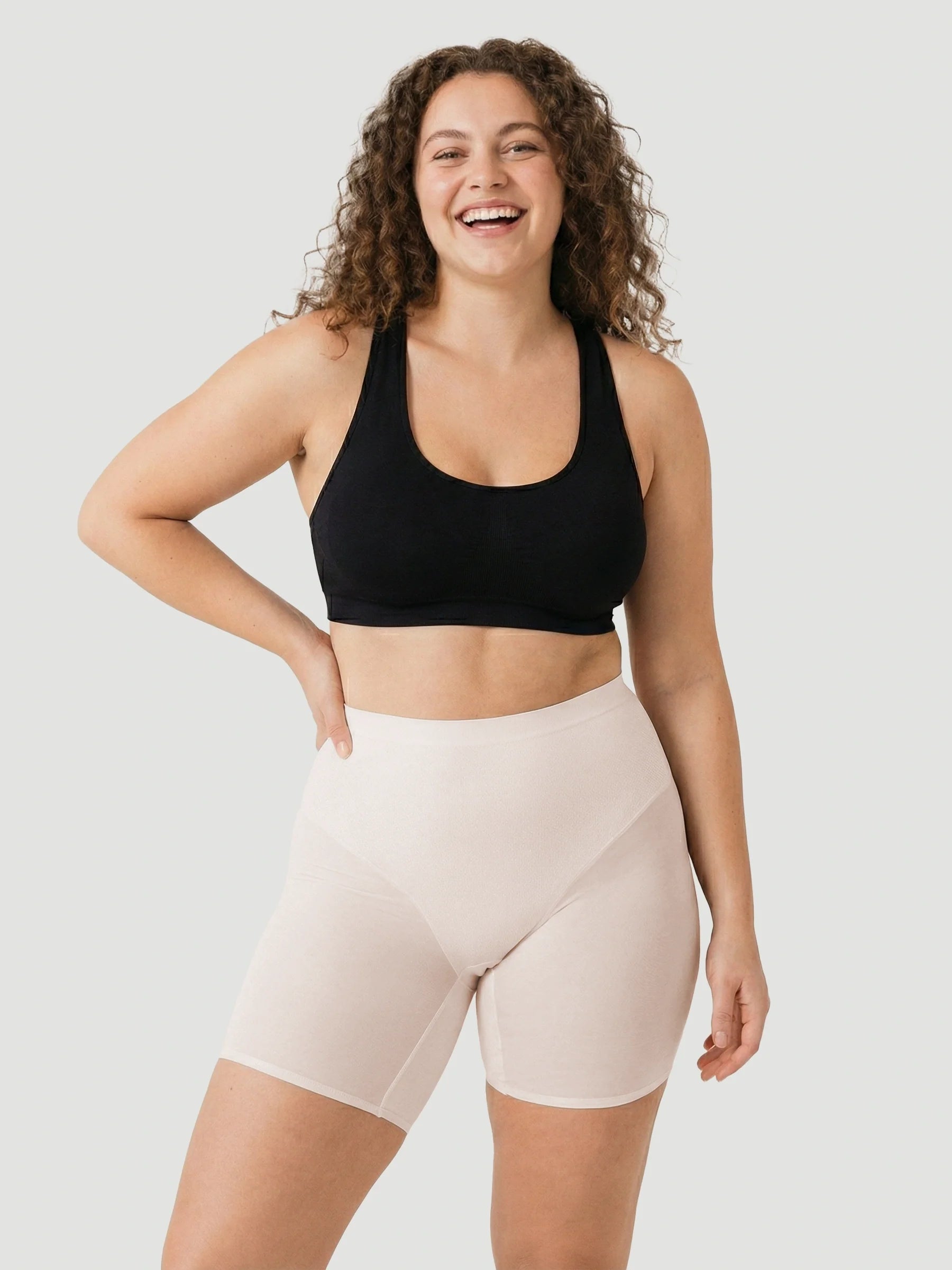 High-Waisted Mesh Shaping Shorts