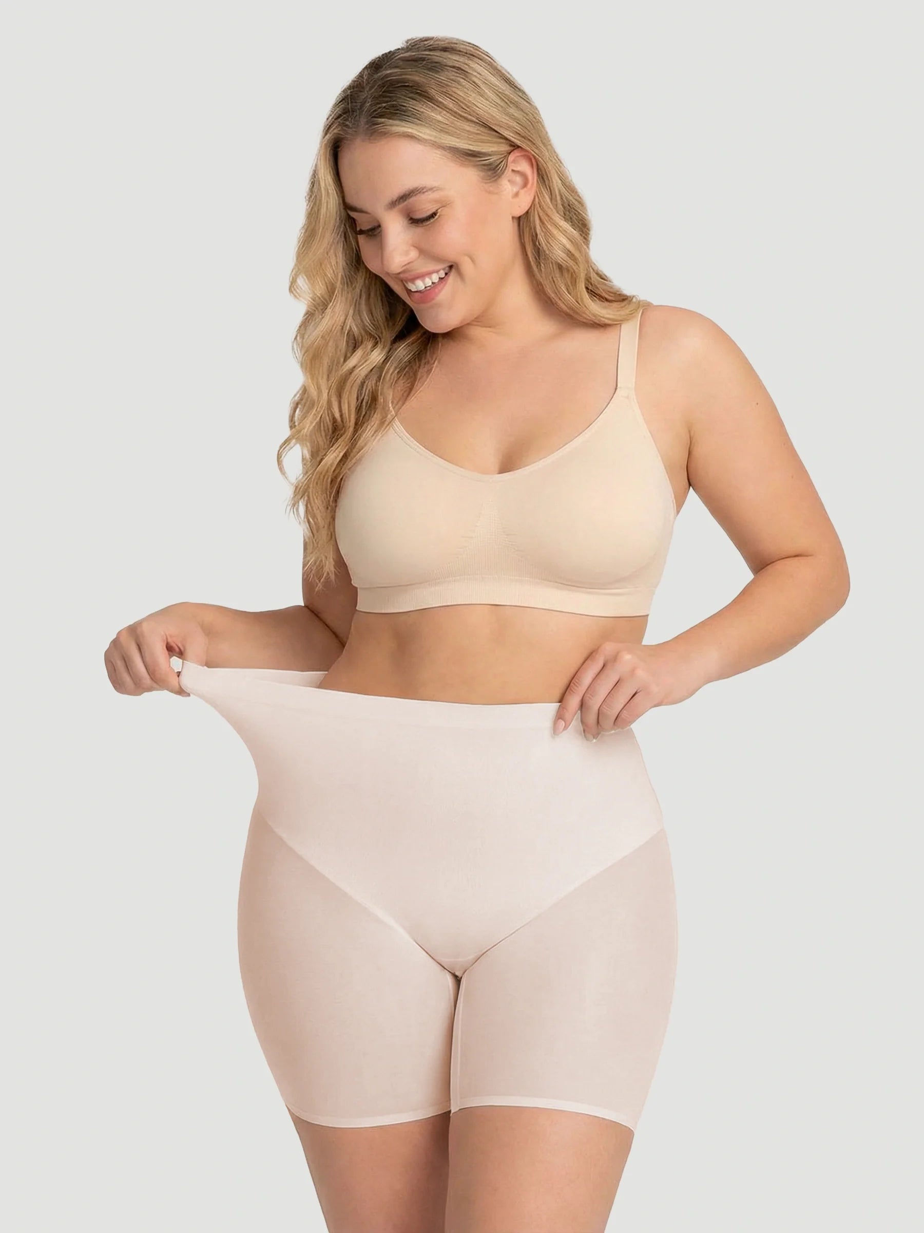 High-Waisted Mesh Shaping Shorts
