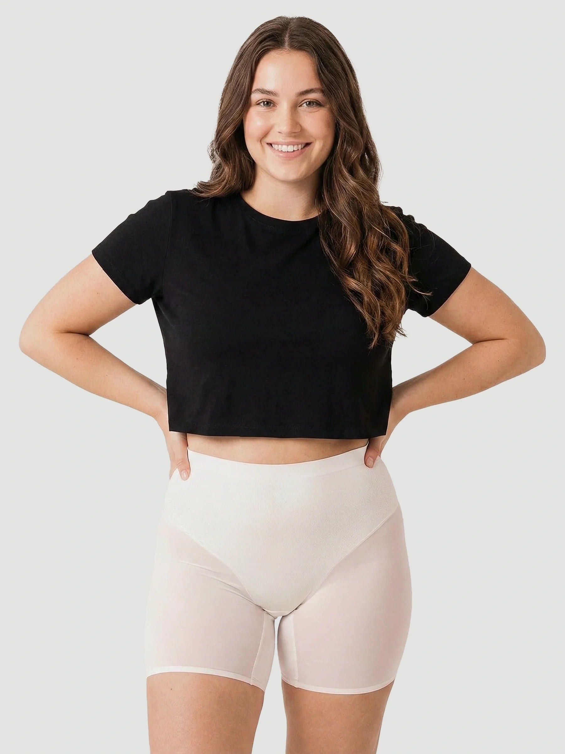 High-Waisted Mesh Shaping Shorts