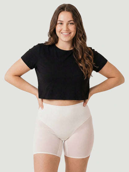 High-Waisted Mesh Shaping Shorts