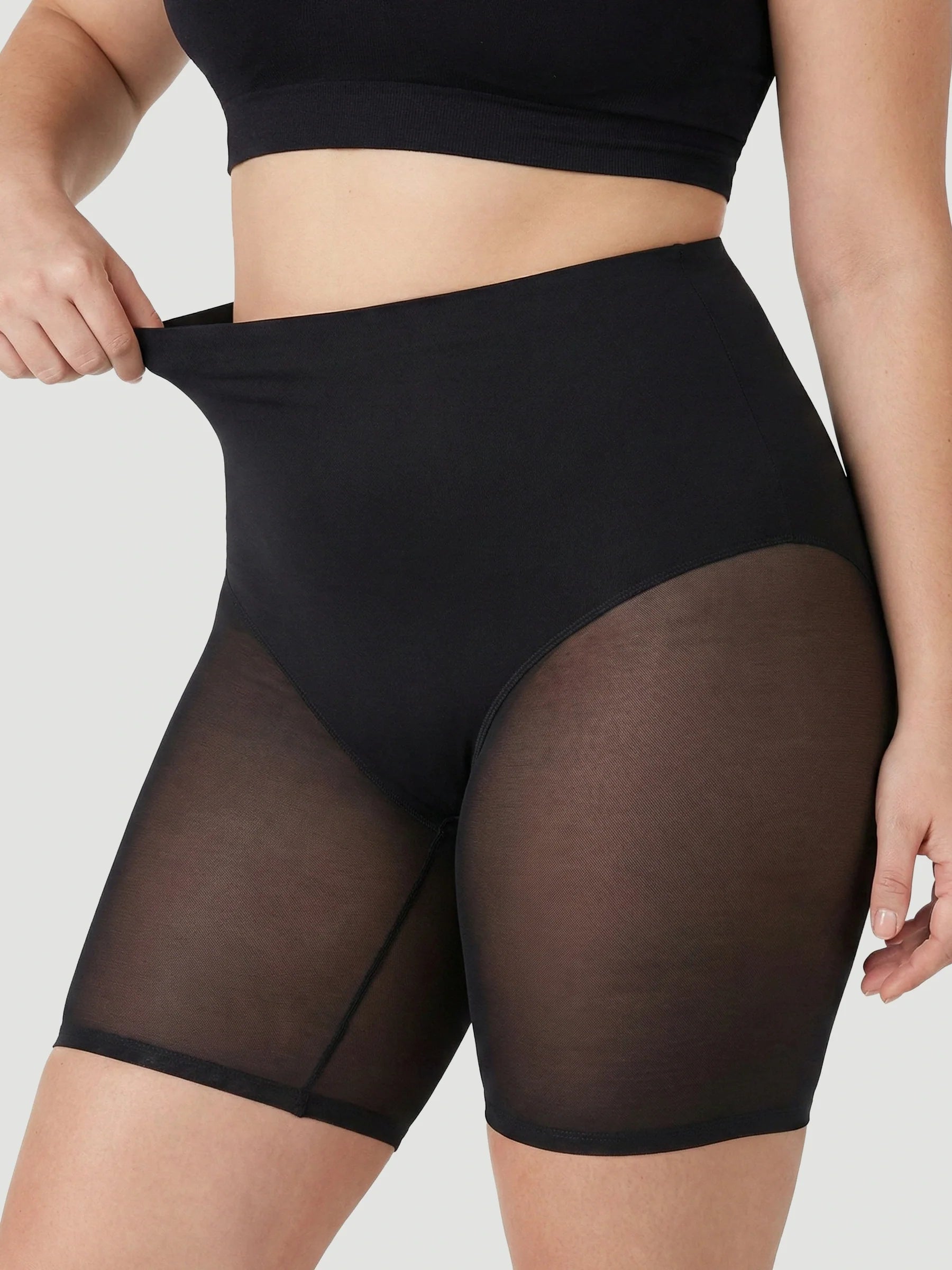 High-Waisted Mesh Shaping Shorts