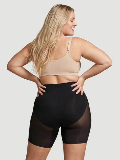 High-Waisted Mesh Shaping Shorts
